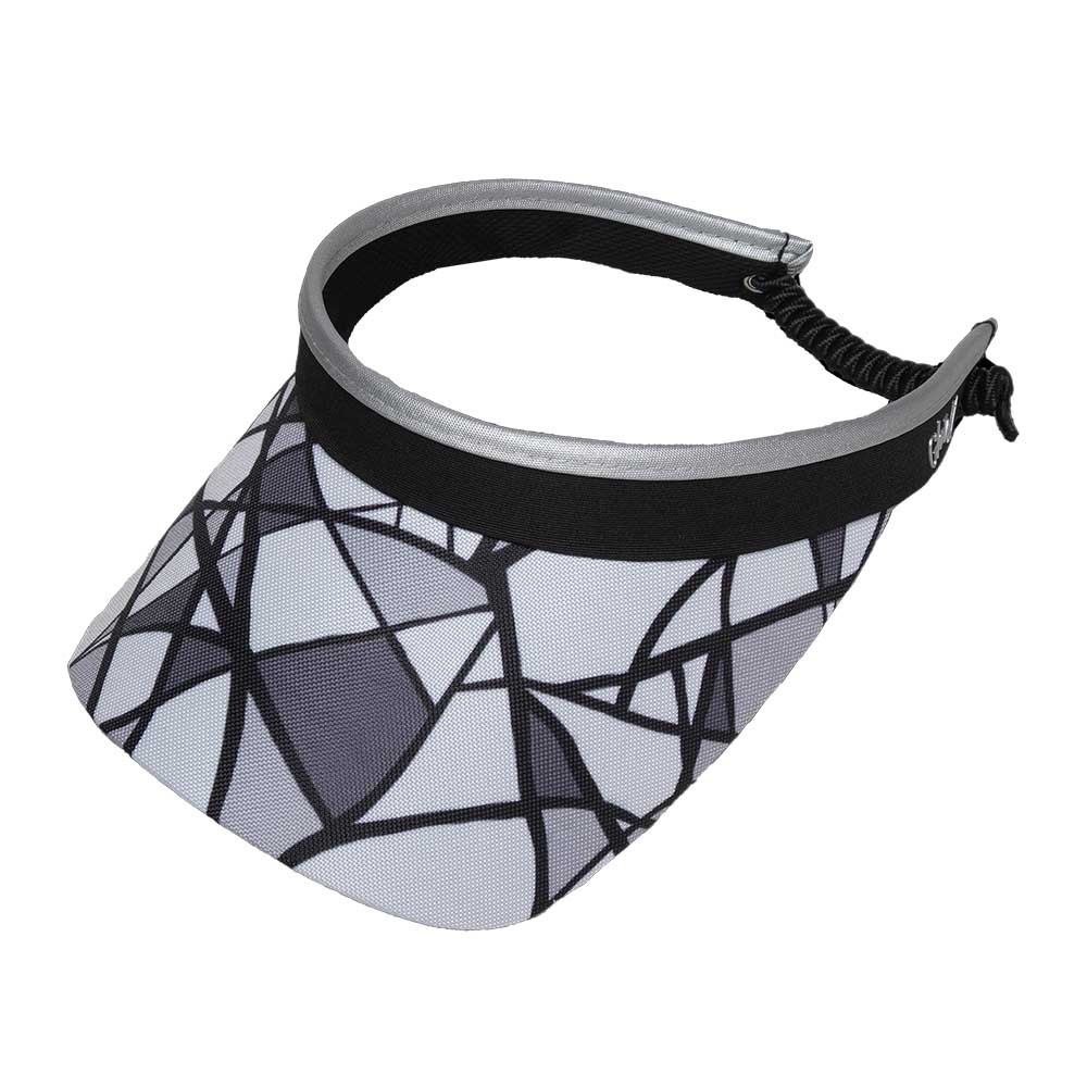 NWT Gloveit Onyx Geo Golf Sun Visor with Coil Lace